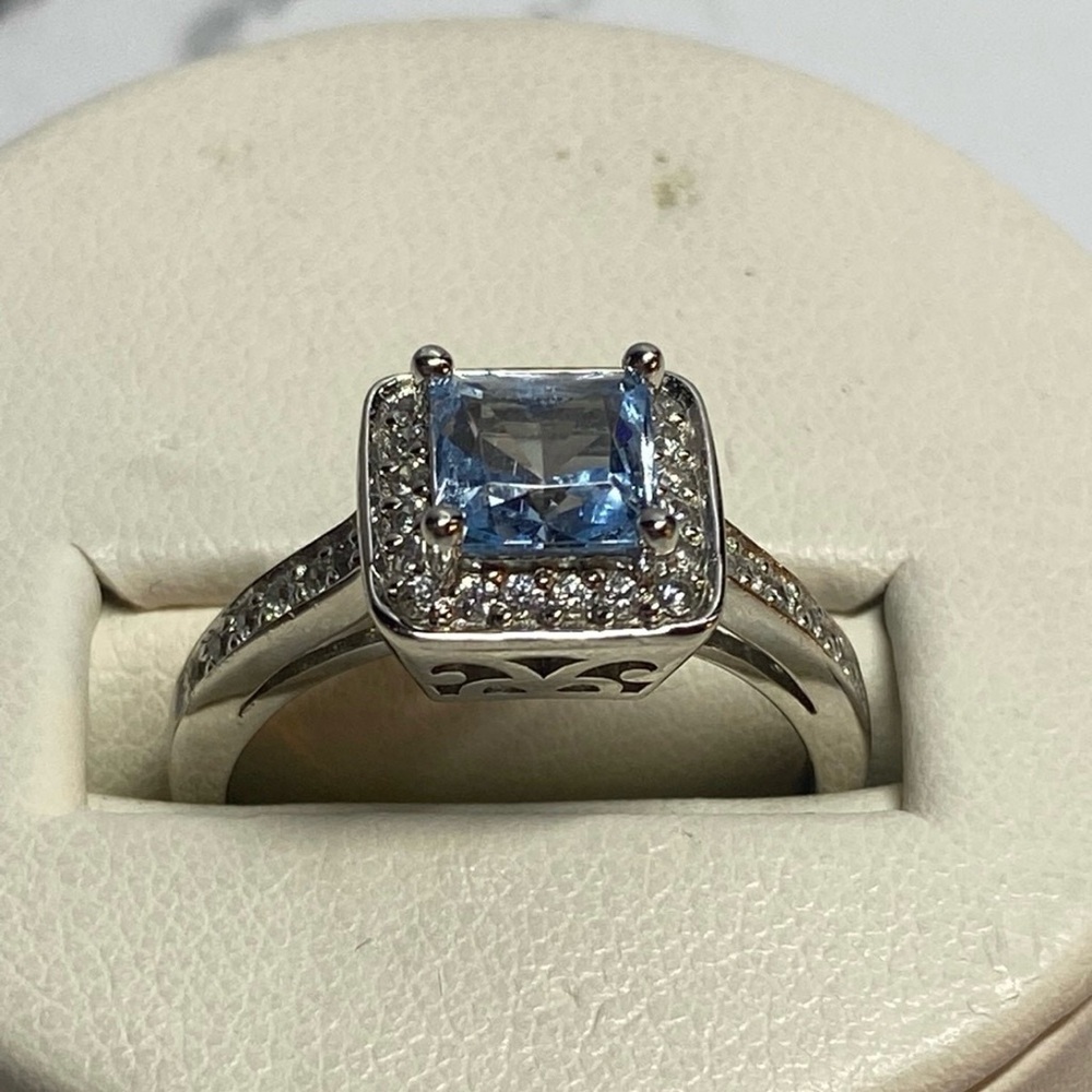 QVC Blue Stone ring size 8